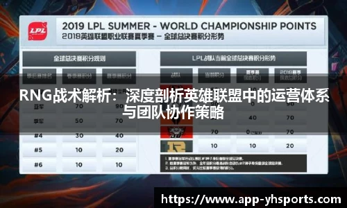 RNG战术解析：深度剖析英雄联盟中的运营体系与团队协作策略